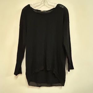 M Made in Italy Cotton Sweater with Silk Trim